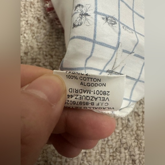 Vilagallo Short Sleeve Blouse Butterfly Insect Pattern size 42 or XL - Picture 7 of 9